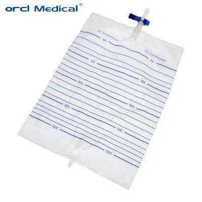 Factory Manufacturer Urine Drainage Bags Sterile Medical Disposable 2000ML Adult Bag Urine Collection Bag