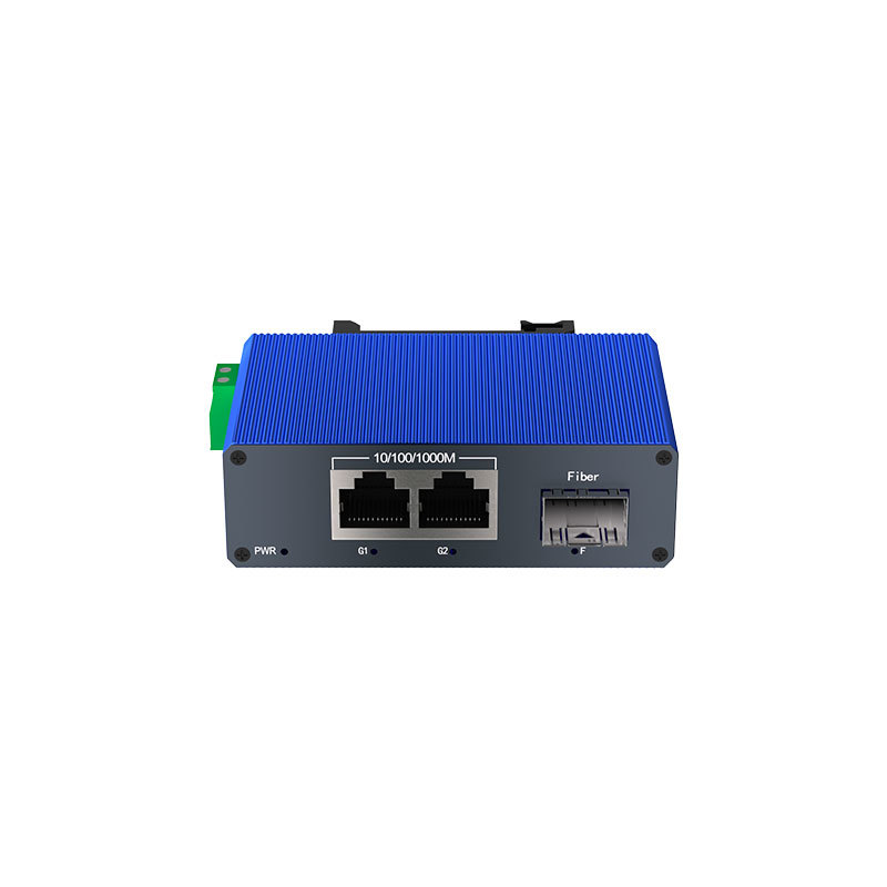Mini Industrial Gigabit Ethernet Switch 1 SFP Fiber 2 RJ45 Ports 1000Mbps