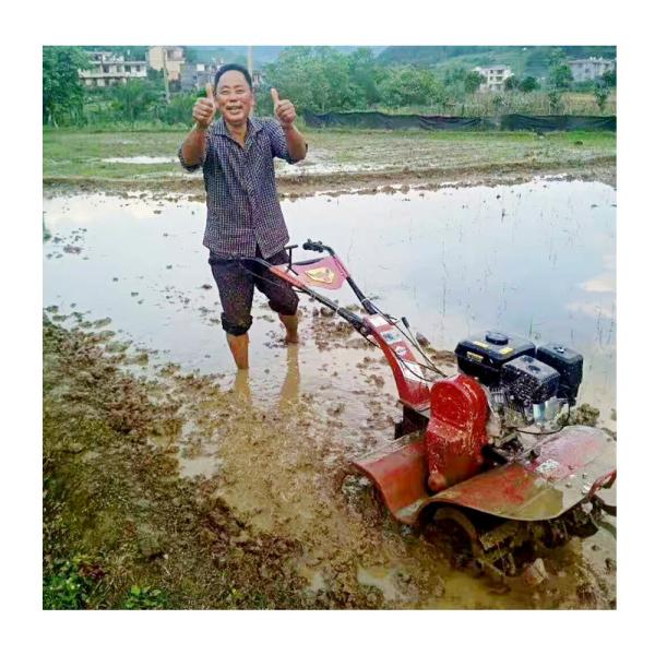 Gasoline Hand Push Power Four-wheel Drive Tiller for Agriculture Machinery Equipment
