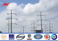 Poteaux d'alimentation pour le projet de ligne aérienne Poteaux d'acier galvanisé pour la ligne électrique 11kv 650Dan