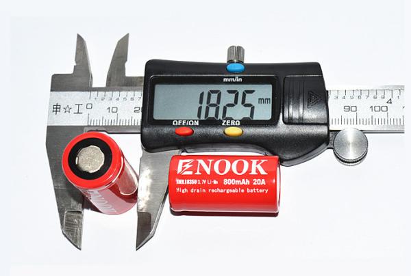 800mAh 20amp IMR 18350 Battery Rechargeable 3.7V Li Ion Battery Cell