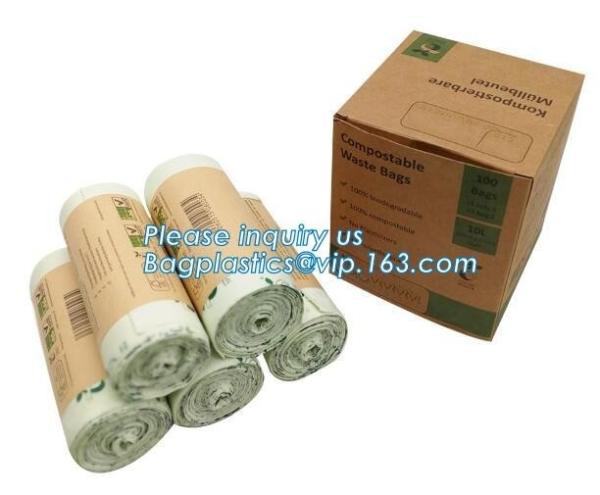 Fruit Packing Bio Compostable Bags , Pet Dog Biodegradable Waste Bags