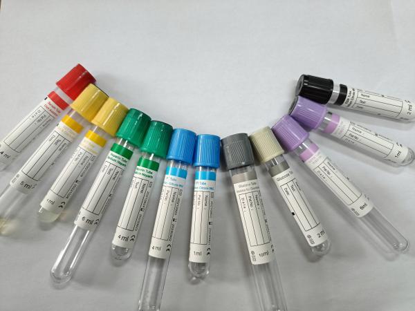 Tubo de coleta de sangue a vácuo personalizado de vidro descartável médico