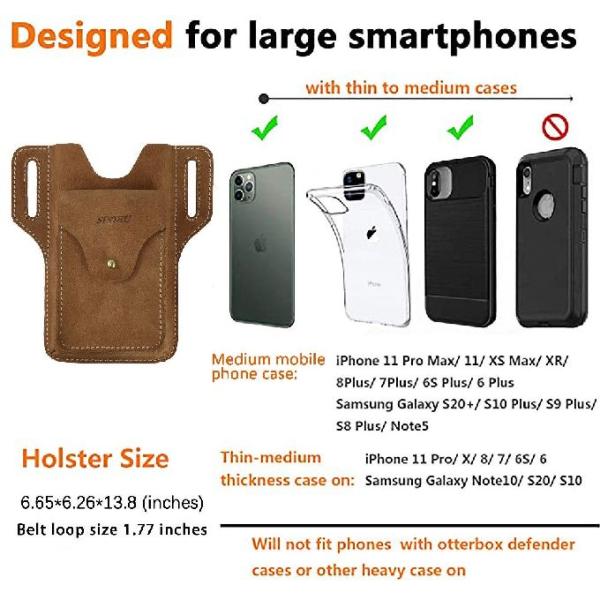 Ретро кожаный OEM сумки пояса людей с передним карманом накладки