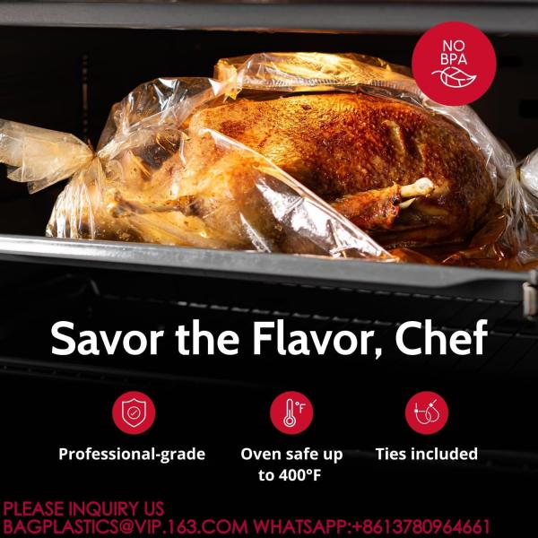 Roasting Bag Cooking Bags Oven Turkey Cooking Bag With Ties Keep Moist Durable Nylon Bag