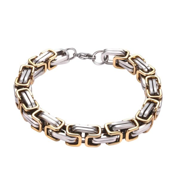 High Polished Braided Link Stainless Steel Bracelet for Men Women Clasp