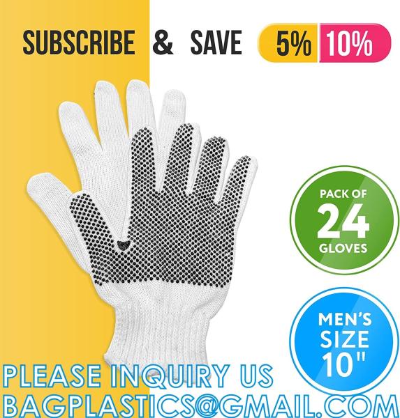 Cotton PVC Dotted Safety Garden Working Gloves Cotton Working Gloves, Safety Work Gloves for Industrial Work