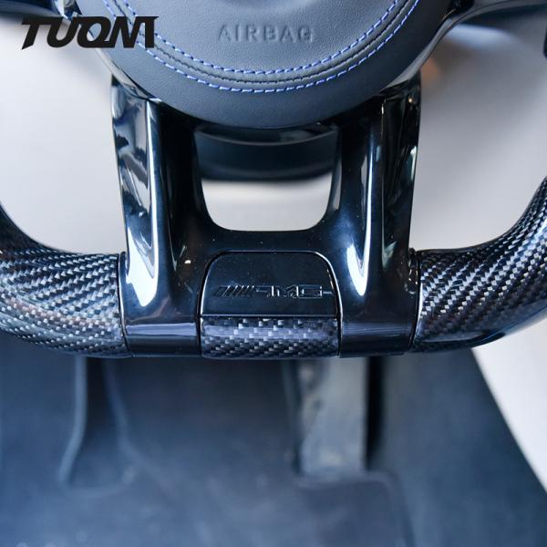 Mercedes Benz Carbon Fiber Steering Wheel Black Perforated Leather OEM