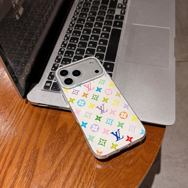 High Transparency Old Flower White Tri-Color Phone Case for iPhone 17 Pro Max