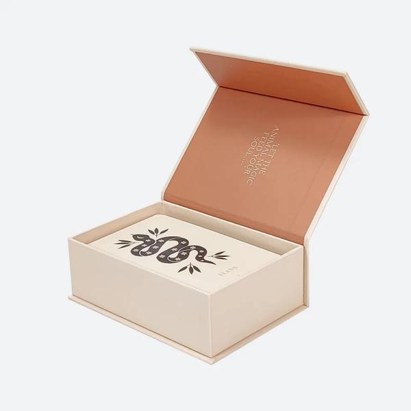 Pattern Rigid Cardboard Box Recycling Custom Logo Tarot Card Magnet Book Box