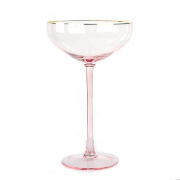Pink Crystal Cocktail Glasses