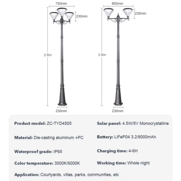 Easy-Install Solar LED Garden Lights Energy-Saving Outdoor Lighting with IP65 Waterproof for Home Garden