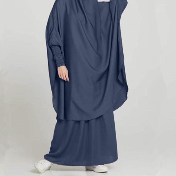 Árabe Malaio Abaya Mulheres Turquia Vestido Muçulmano Vestido de Oração Solid Color Plus-Size