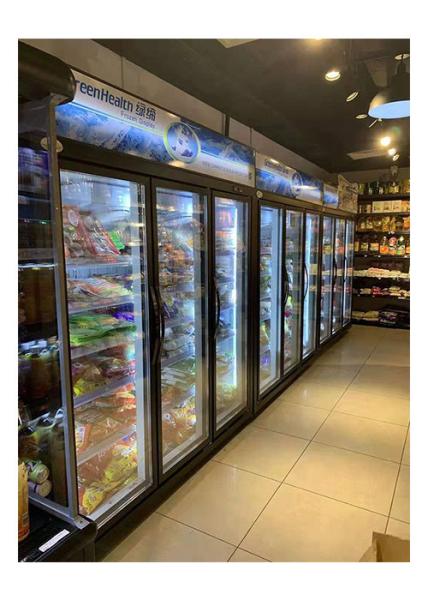 Customized Commercial Glass Display Showcase Upright Drink Coolers