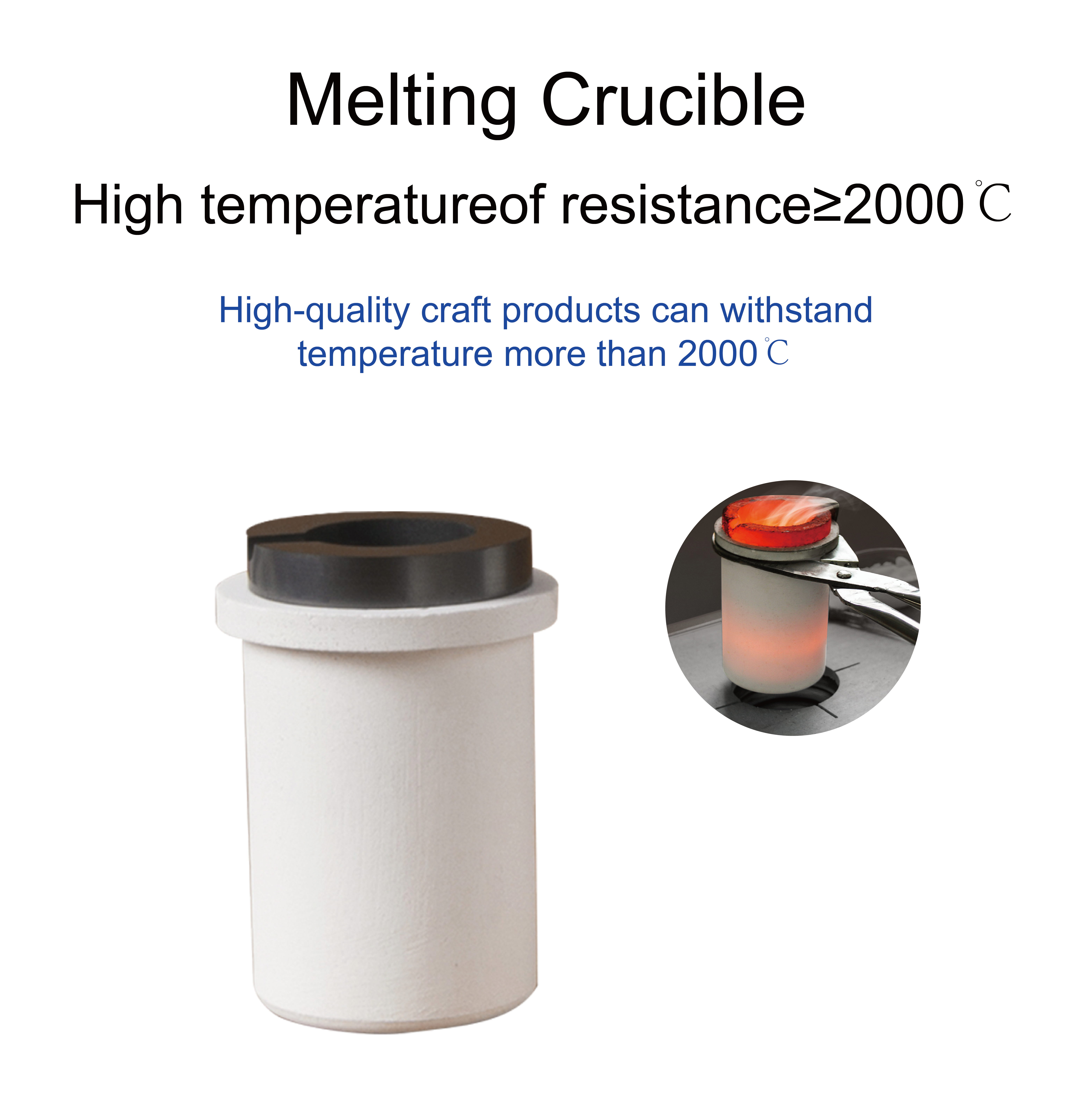 F1-F8 1kg-8kg Ceramic /graphite Melting Crucible Sets For Melting Furnace