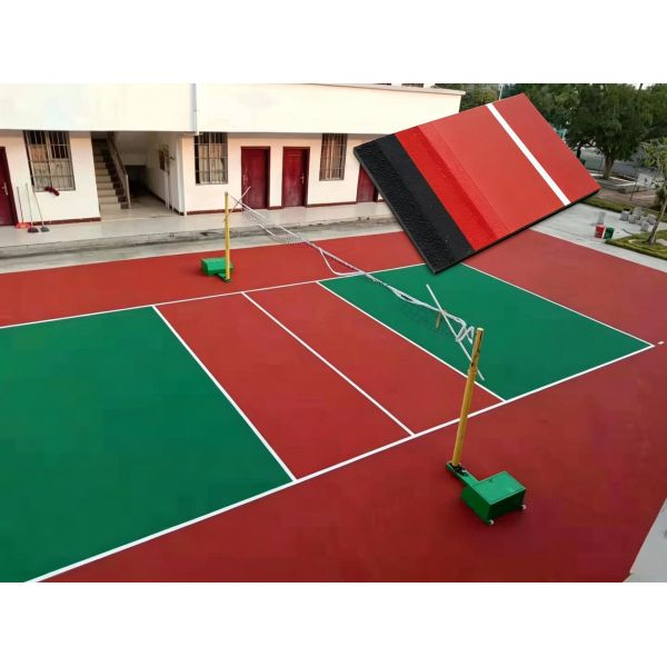Eco Friendly Acrylic Hard Court System Recycled Tennis Court Surface 1.0mm - 1.2mm