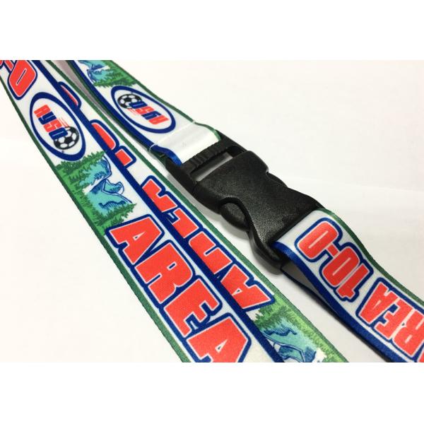 Colorful Dye Sublimation Lanyards Metal Hook Plastic Safety Buckle for Sport Activity