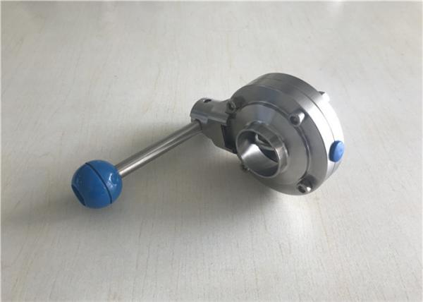 Chemistry Industry Stainless Butterfly Valve / Welded Butterfly Valve ISO DIN Standard