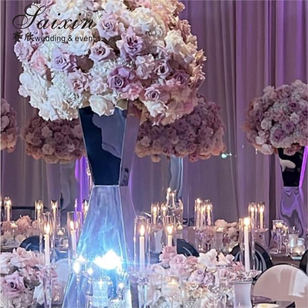 Venda Quente de aço inoxidável Decoração de mesa de casamento