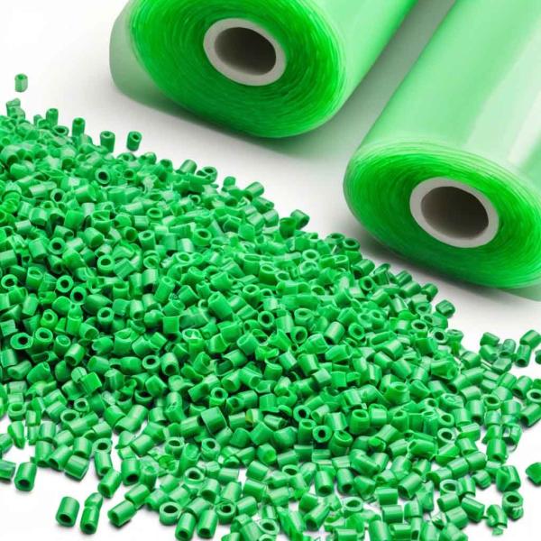 EVA couleur verte antibactérien Masterbatch Remplisseur en plastique pour le soufflage de film d'emballage alimentaire en PP PET