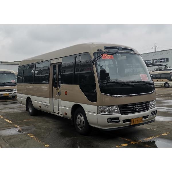 Gasoline 23 Seater Coach Tour Bus Toyota Coaster 20 Seater