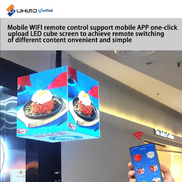Cube LED Display  4 Side   a Smart Advertising Display Video  Led Display Screen