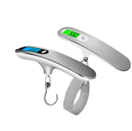 Mini Electronic Hanging Luggage Scale 50kg LCD Digital Weighing Scale Stainless Steel ABS Material OEM Small Hanging Scales