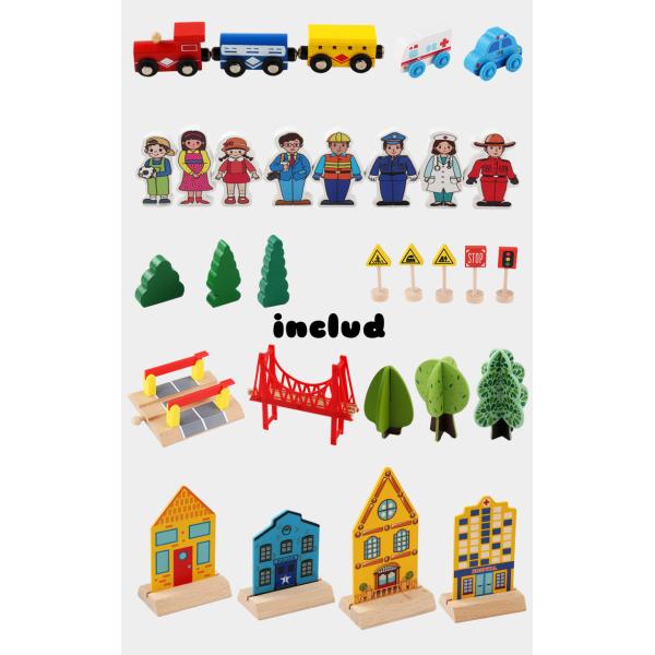 Mini Wooden 88pcs City Road Builder Wooden Board Game