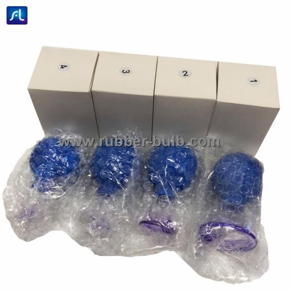 4 Pieces Glass Facial Cupping Set-Silicone Vacuum Suction Massage Cups Anti Cellulite Lymphatic Therapy Sets For Face