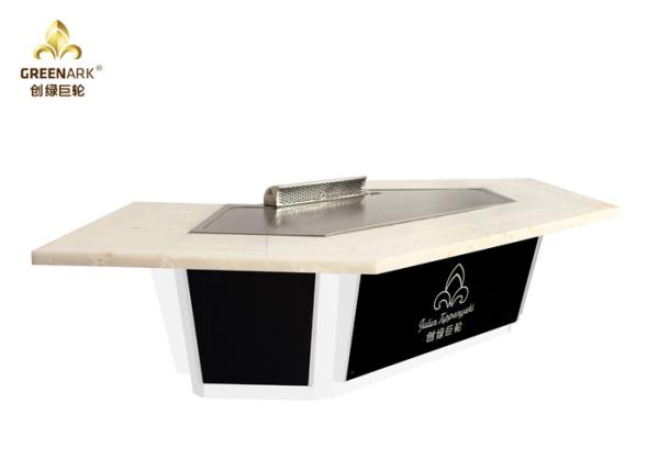 Grade japonesa de Seat Hibachi da tabela 11 da grade de Teppanyaki do tampo da mesa de mármore branco