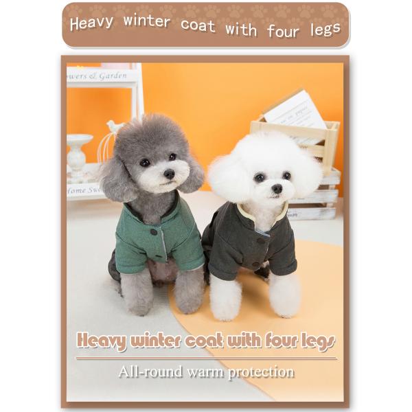 Comfortable Dog Jumper Coat Warm 2 Layers Fleece Lined Classic Knitted Winter Clothes