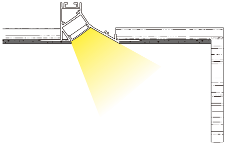 51*34мм Стенная стирка светодиодный юбки Baseboard LED Алюминиевый профиль Линейный