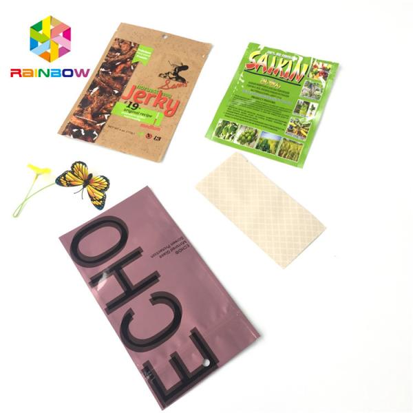 Resealable Foil Pouch Packaging Plastic Aluminum Foil Color Printing Three Side Seal