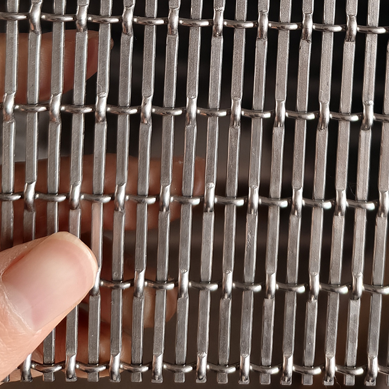 Rigid bronze Architectural Facade Stainless Steel Antique Brass Woven Wire Grill Panel Partitions Inserts Fabric Home Metal Decorative Mesh for Cabinet Doors