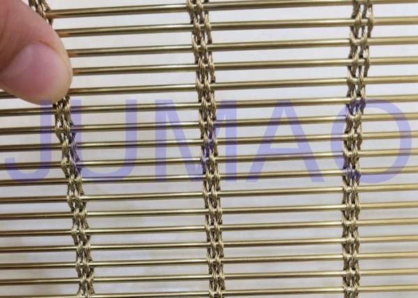 Brass Marchitectural Metal Mesh Screens Weather Protection For Buildings Wall