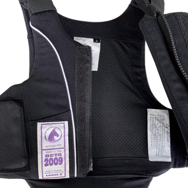 Colete equestre preto S-XL Cabalo Protector corporal de equitação Colete acolchado Roupa de exterior