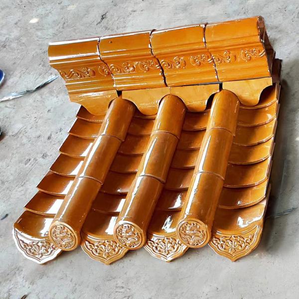 Carreaux d'argile dans le style chinois de la pagode classique