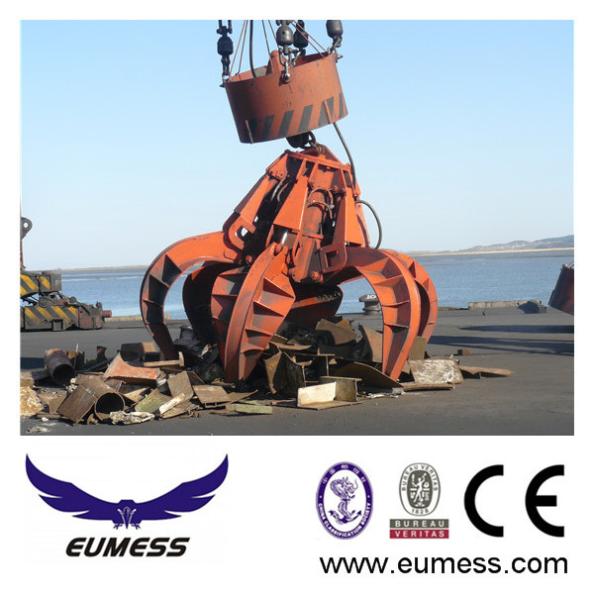 Electro hydraulic orange peel grab