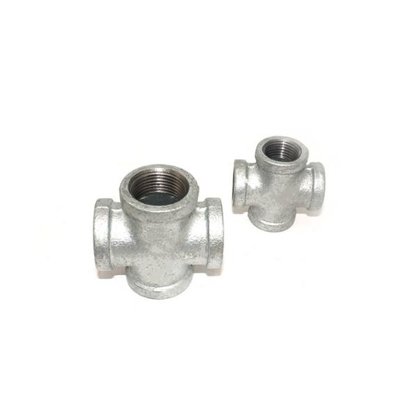 White Malleable Iron Reducing Plumbing Pipe Fittings Socket Weld Cross Eco Friendly