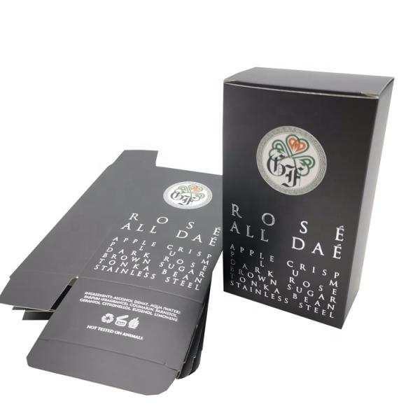 Black Recycled Cosmetic Packaging Bottles Cosmetic Packaging Paper Box