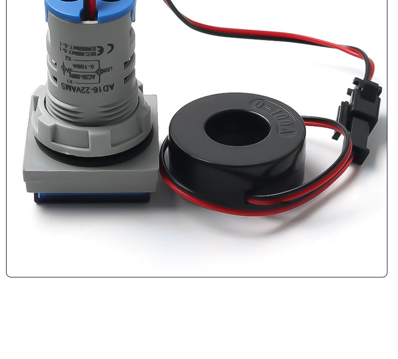 YZ Mini LED Digital Display Indicator Light Small Panel Meters for Voltage and Current Measurement 16-22VAMS Plastic