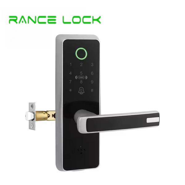 35mm - 60mm Fingerprint Scanner Door Lock Black Wifi Hotel Lock TTlock