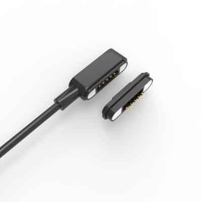 Spring loaded Magnetic Cable Connector 5 Pin Magnetic Data Connector Black