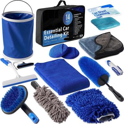 Car Cleaning Tools Kit, Car Detailing Kit, Car Detailing Brush Set with Carry Bag, Auto Drill Brush Car Wash Kit