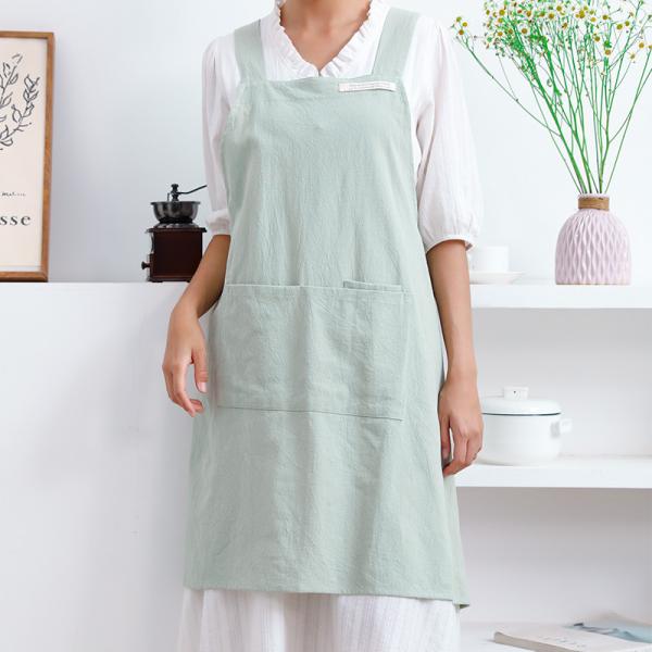 Customized Cotton Canvas Aprons With Pocket for Home Restaurant Bar Cafe Uniform