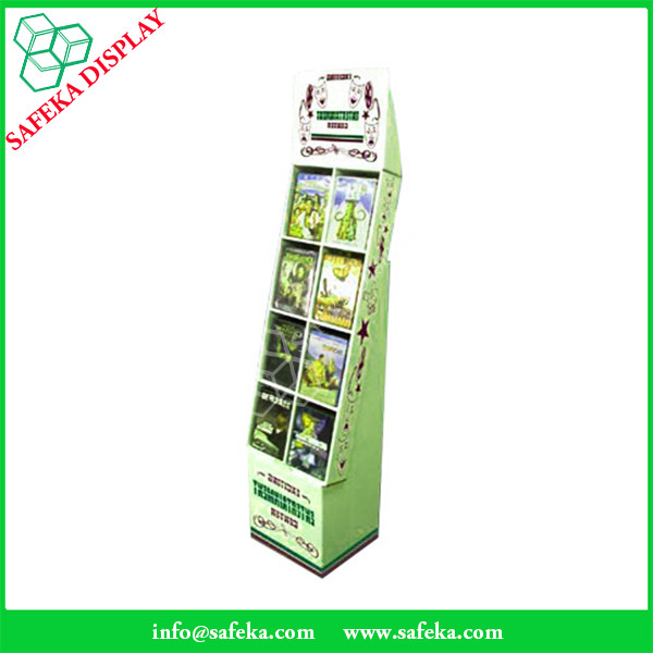 Eight pockets China Manufacturer supermarket equipment floating shelf  display for DVD CD