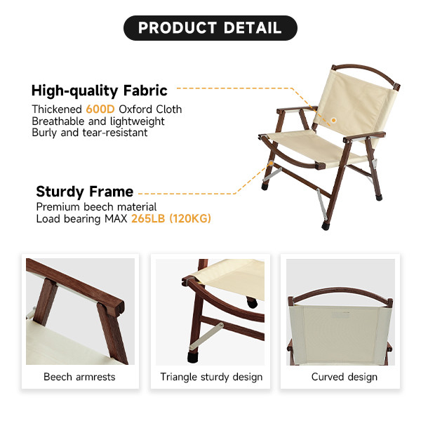 Экологически чистый деревянный легкий кресло для кемпинга сгибающее красное для пикника на открытом воздухе