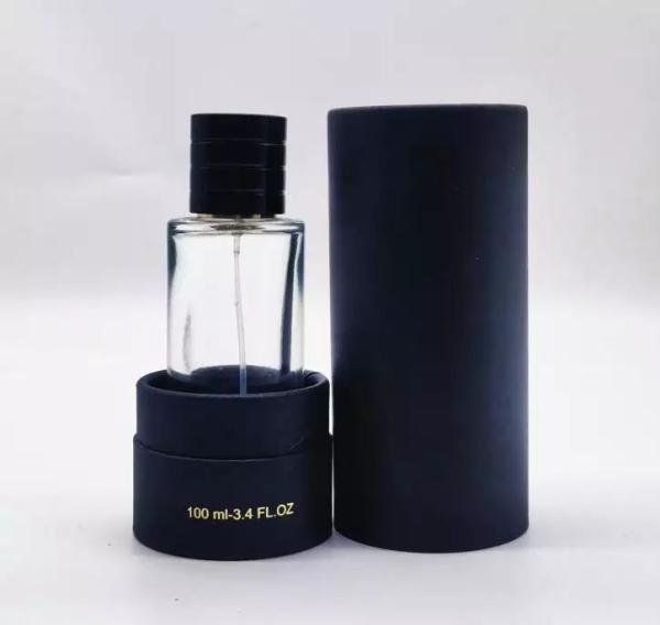 30ml 50ml 100ml Black Kraft Cardboard Paper Tube Perfume Bottle With EVA Insert