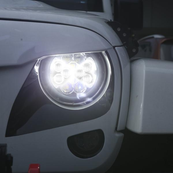 High Low DRL Jeep Wrangler Led Headlights , 7 Inch Jeep Wrangler Halo Lights