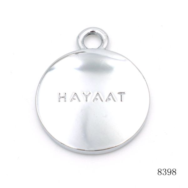 25mm Metal Logo Tag Zinc Alloy Custom Engraved Metal Tags Round